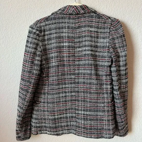 Isabel Marant Etoile Tweed Blazer in Black/Red/White, Size 36 (US S) - Picture 8 of 12